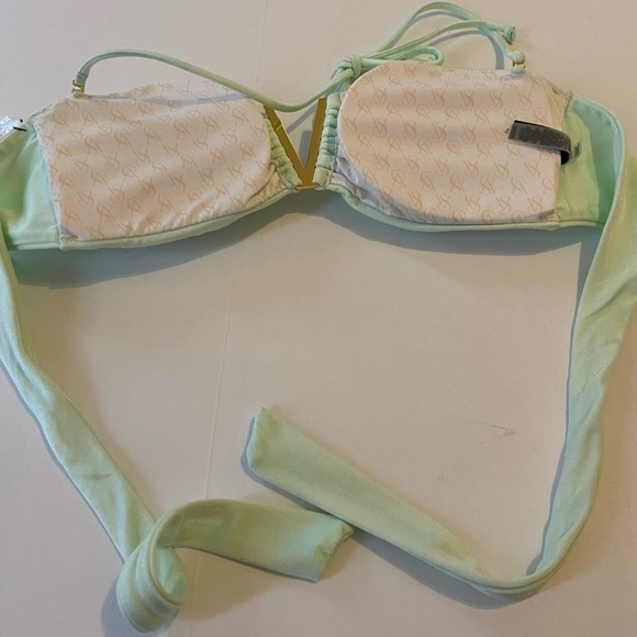 Victoria Secret Swim Bikini Top Green S *FLAW* New - Picture 5 of 8